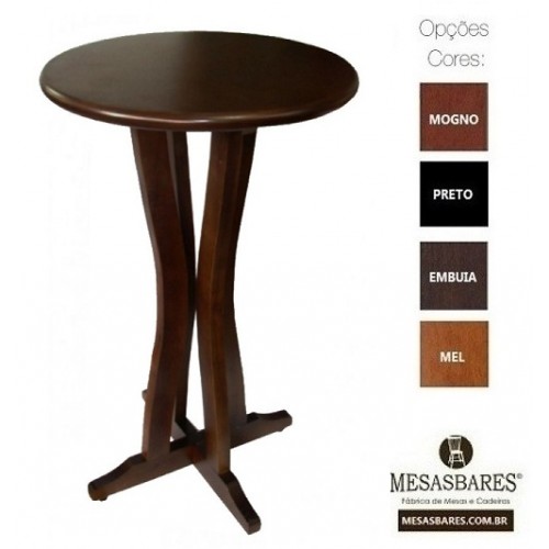 Conjunto Bistrô Mesa 60 cm Com 2 Banquetas Anatômicas Com Estofado Preto- Cod: 80563